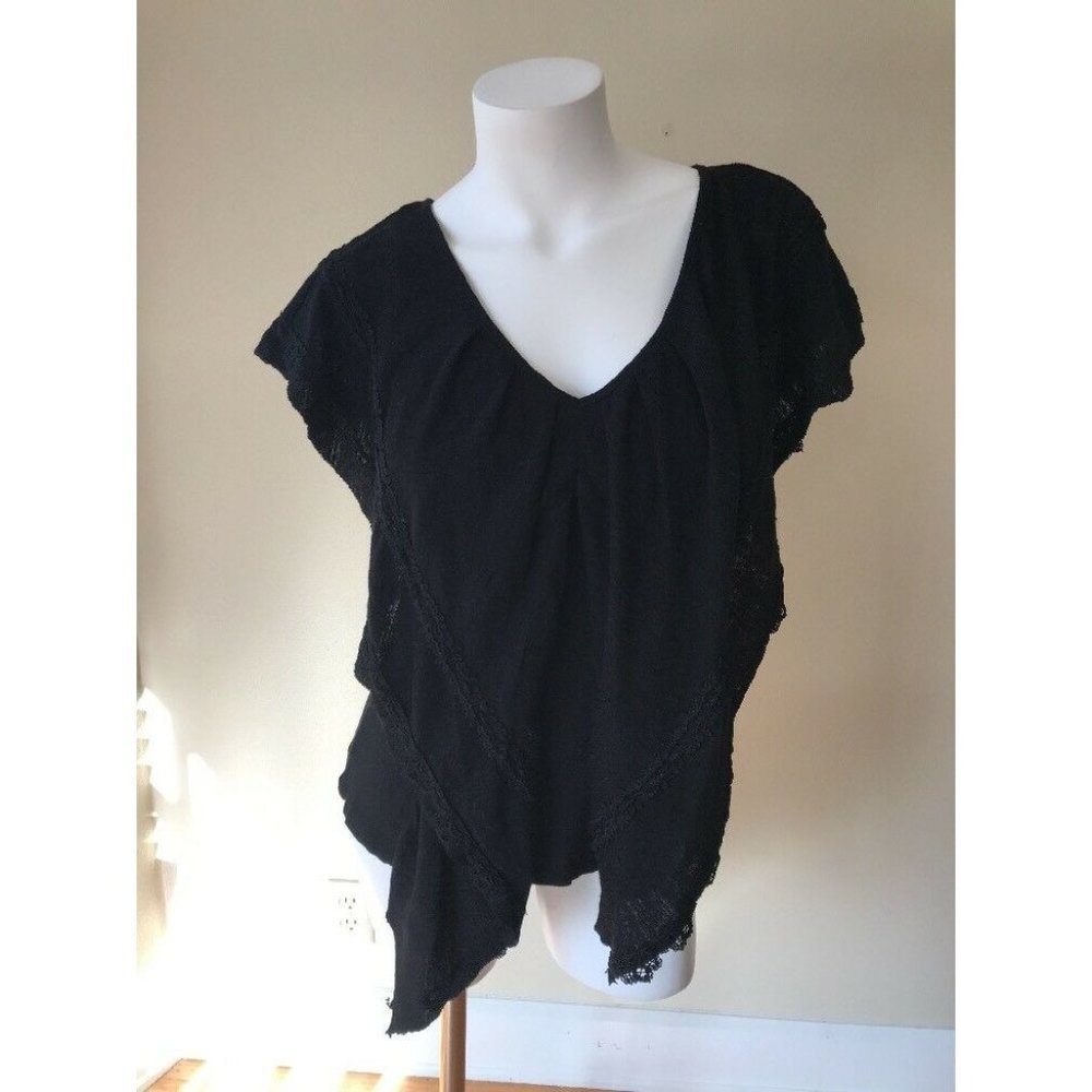 Anthropologie C KEER Top,S ,Draped Neck, Batwing